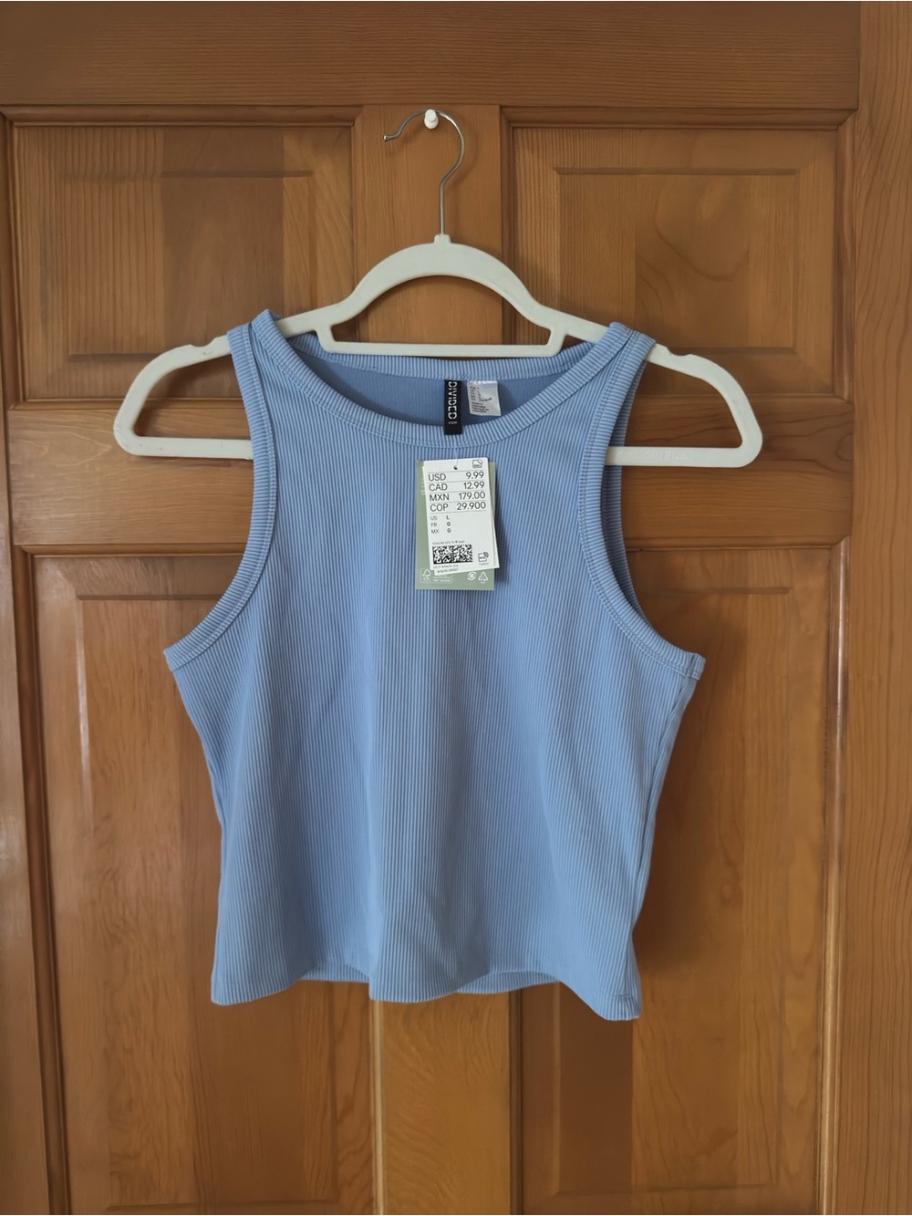 Divided Ribbed Tank Crop Top